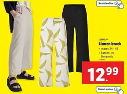 Lidl Esmara linnen broek aanbieding