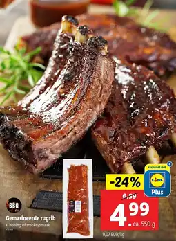 Lidl Gemarineerde rugrib aanbieding