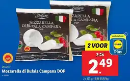 Lidl Deluxe Mozzarella di Bufala Campana DOP aanbieding