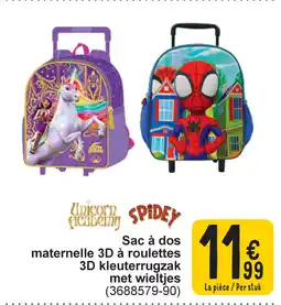 Cora Sac à dos maternelle 3D à roulettes 3D kleuterrugzak met wieltjes aanbieding