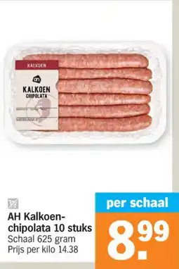 Albert Heijn AH Kalkoen chipolata aanbieding