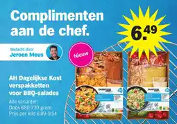 Albert Heijn AH Dagelijkse Kost verspakketten voor BBQ-salades aanbieding