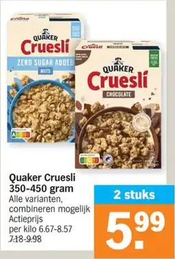 Albert Heijn Quaker Cruesli aanbieding