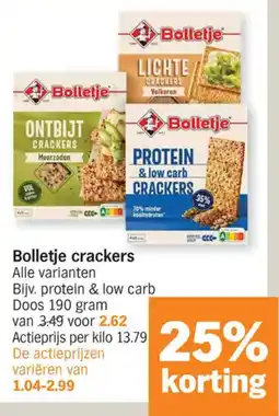 Albert Heijn Bolletje crackers aanbieding