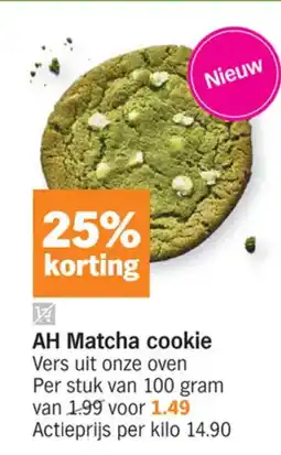 Albert Heijn AH Matcha cookie aanbieding