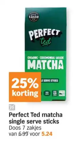 Albert Heijn Perfect Ted matcha single serve sticks aanbieding