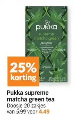 Albert Heijn Pukka supreme matcha green tea aanbieding