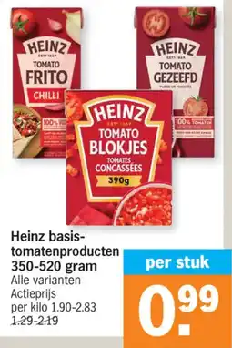Albert Heijn Heinz basis tomatenproducten aanbieding