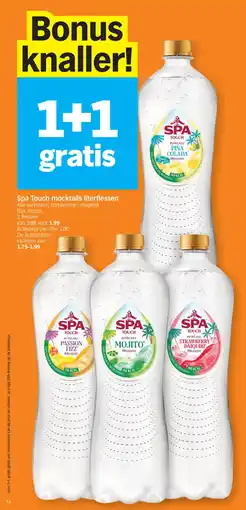 Albert Heijn Spa Touch mocktails literflessen aanbieding