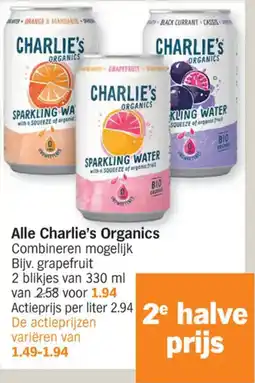 Albert Heijn Alle Charlie's Organics aanbieding