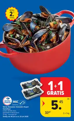 Carrefour Verse Zeeuwse mosselen Super Carrefour aanbieding
