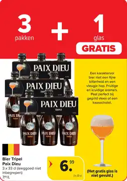 Carrefour Bier Tripel Paix Dieu aanbieding