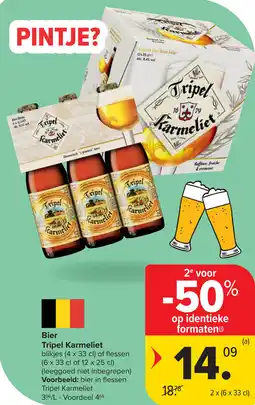 Carrefour Bier Tripel Karmeliet aanbieding