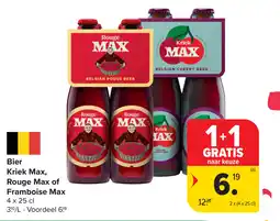 Carrefour Bier kriek max rouge max of framboise max aanbieding