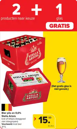 Carrefour Bier pils en 0,0% Stella Artois aanbieding