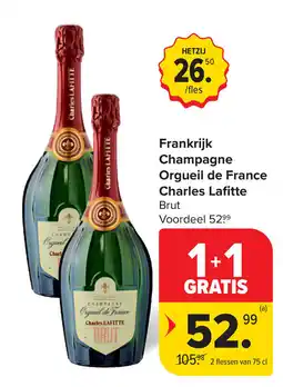 Carrefour Frankrijk Champagne Orgueil de France Charles Lafitte aanbieding