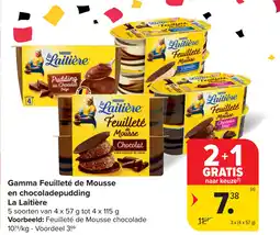 Carrefour Gamma Feuilleté de Mousse en chocoladepudding La Laitière aanbieding