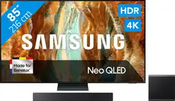 Coolblue Samsung 85 Neo QLED QN73F 4K (2025) + Samsung HW-QS700F (2025) aanbieding
