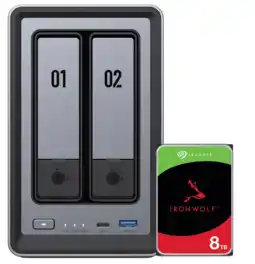 Coolblue UGREEN NASync DXP2800 + Seagate IronWolf 8 To aanbieding