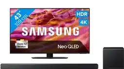 Coolblue Samsung 43 Neo QLED QN90F 4K (2025) + Samsung HW-QS700F (2025) aanbieding