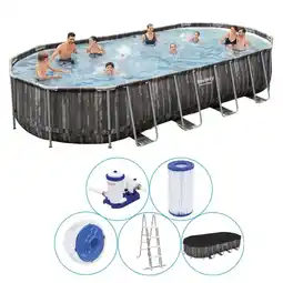 Decathlon Bestway - Power Steel - Opzetzwembad - 732x366x122 cm aanbieding