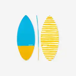 Decathlon Skimboard 900 kind composiet vezel blauw oranje aanbieding
