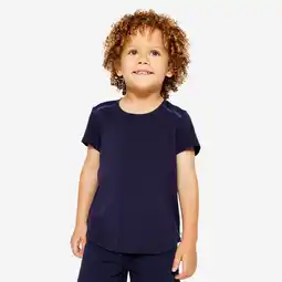 Decathlon Licht en ademend T-shirt voor kleutergym marineblauw aanbieding