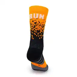 Decathlon Sokken PIXEL 2.0 schacht 2 DRADEN Running - uniseks - oranje fluor aanbieding