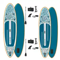 Decathlon OPBLAASBARE PEDDELPAKKET AQUA MARINA PURE AIR 10.10 + PURE AIR 12.0 aanbieding