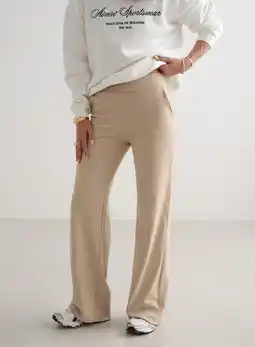 Decathlon Dames Yoga Broek met Wijde Pijpen Beige aanbieding