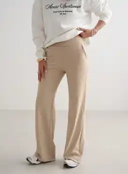 Decathlon Dames Yoga Broek met Wijde Pijpen Beige aanbieding