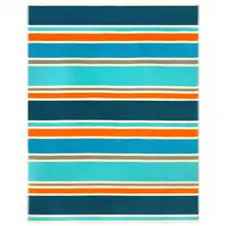 Decathlon XL-strandlaken van velours jacquard blauw 140x180 400g/m² - Cabrera aanbieding