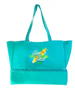 Decathlon TURQUOISE STRANDTAS + KOELER 14L aanbieding