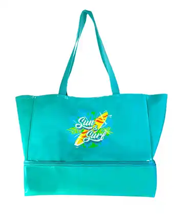 Decathlon TURQUOISE STRANDTAS + KOELER 14L aanbieding