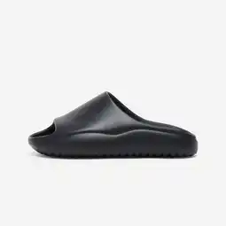 Decathlon Slippers voor heren/dames Slide zwart aanbieding