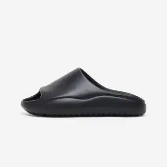 Decathlon Slippers voor heren/dames Slide zwart aanbieding