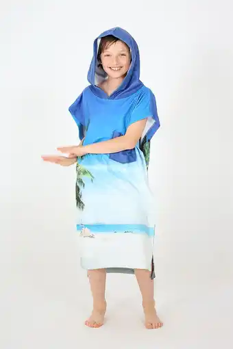 Decathlon Surfponcho microvezel voor kinderen (5-12 jaar) - Tahiti aanbieding