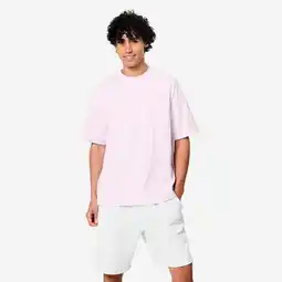 Decathlon Fitness T-shirt heren loose fit paars aanbieding