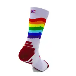 Decathlon HARDLOOPSOKKEN #RAINBOW unisex - KAMUABU kleur MAUVE 23cm 1 draad aanbieding