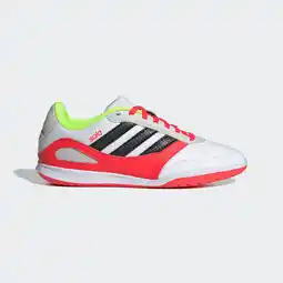 Decathlon Zaalvoetbalschoenen voor kinderen Super Sala wit rood aanbieding