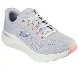 Decathlon SKECHERS Dames ARCH FIT 2.0 BIG LEAGUE Sneakers Lichtgrijs aanbieding