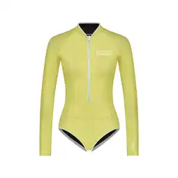 Decathlon Premium 1.5 mm shorty dames wetsuit voor Surfen Kiten Zwemmen - Geel aanbieding