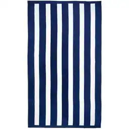 Decathlon Strandlaken Badstof Velours Jacquard Blauw 100x175 470g/m² - Bahia Blauw Marine aanbieding