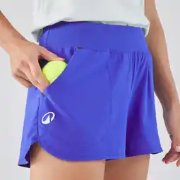 Decathlon Tennisshort voor dames Light elektrisch blauw aanbieding