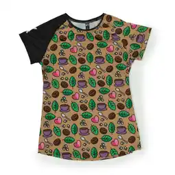 Decathlon COFFEE TIME hardloopshirt VOLWASSENEN - elastisch Maten Vrouw aanbieding