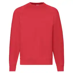 Decathlon Uniseks Klassiek Raglan Sweatshirt voor volwassenen (Rood) aanbieding