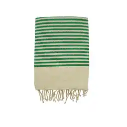 Decathlon Traditionele wafelstructuur hammamhanddoek Groen 200x200 -Yadara Smaragdgroen XL aanbieding