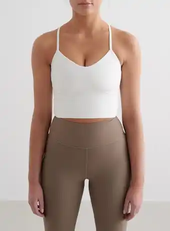 Decathlon Dames Yoga Sportbeha Geribbelde Sneldrogend Wit aanbieding