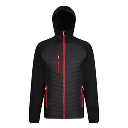 Decathlon Heren Navigate Quilted Hybride Jas (Zwart/Klassiek Rood) aanbieding