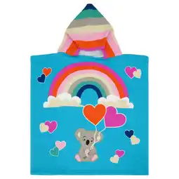 Decathlon Kinder-Poncho Microvezel Multicolor 60x60 250g/m² - Poncho Koala aanbieding
